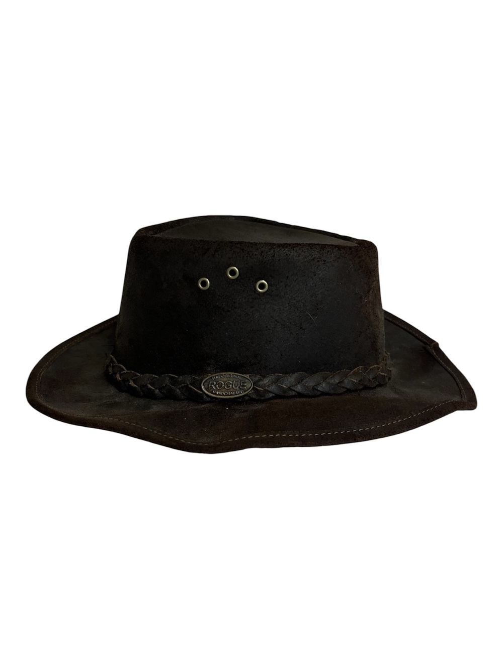 Rogue Men’s Hat Packable Packaway Style Solid Brown Oiled Leather xl